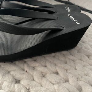 Vintage Coach Wedge sandals with bows